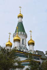Fototapeta na wymiar Saint Nikolas Russian Church in Sofia.