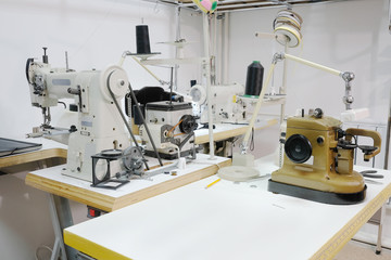 Interior of  of sewing machine