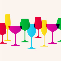 Restaurant or wine bar menu design.