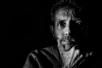 Dramatic Man Portrait Low Key