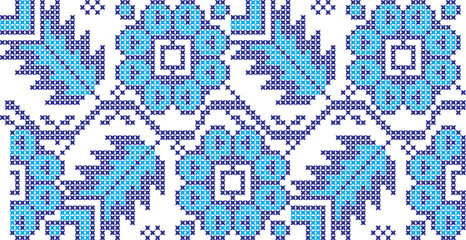 Fototapeta na wymiar Embroidered cross-national pattern