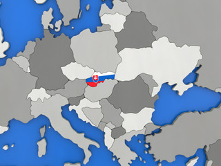 Slovakia on globe