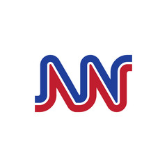 Initial Letter NN Linked Design Logo