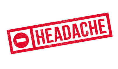 Headache rubber stamp