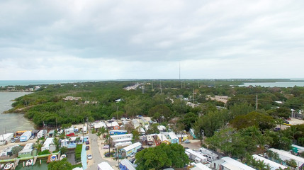 Obraz premium Aerial view of Islamorada Coast, Florida Keys