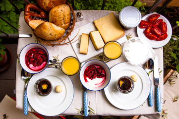 fresh healthy breakfast