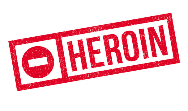 Heroin rubber stamp