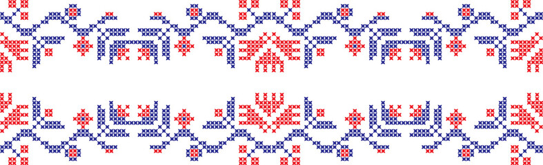 Obraz premium Embroidered cross-national pattern