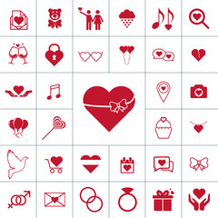 Valentine icon set