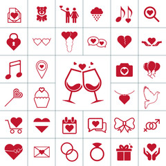 Valentine icon set