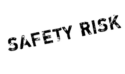 Safety Risk rubber stamp. Grunge design with dust scratches. Effects can be easily removed for a clean, crisp look. Color is easily changed.