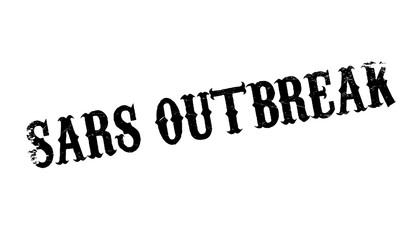 Sars Outbreak rubber stamp. Grunge design with dust scratches. Effects can be easily removed for a clean, crisp look. Color is easily changed.
