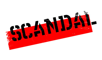 Fototapeta premium Scandal rubber stamp. Grunge design with dust scratches. Effects can be easily removed for a clean, crisp look. Color is easily changed.