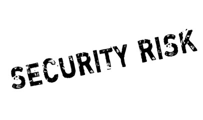 Security Risk rubber stamp. Grunge design with dust scratches. Effects can be easily removed for a clean, crisp look. Color is easily changed.