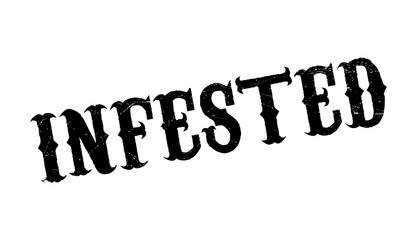 Infested rubber stamp