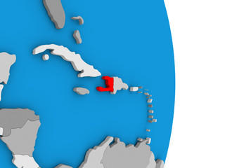 Haiti on globe