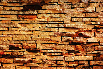 Old stone brick wall background.