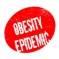 Obesity Epidemic rubber stamp. Grunge design with dust scratches. Effects can be easily removed for a clean, crisp look. Color is easily changed.