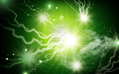 green lightning element