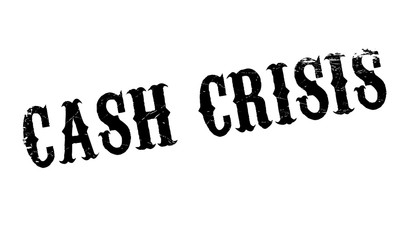 Cash Crisis rubber stamp