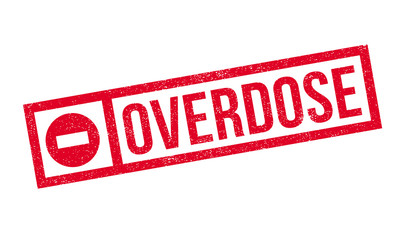 Overdose rubber stamp. Grunge design with dust scratches. Effects can be easily removed for a clean, crisp look. Color is easily changed.
