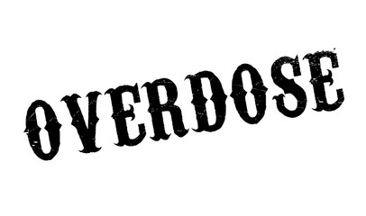 Overdose rubber stamp. Grunge design with dust scratches. Effects can be easily removed for a clean, crisp look. Color is easily changed.