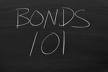 The words "Bonds 101" on a blackboard in chalk