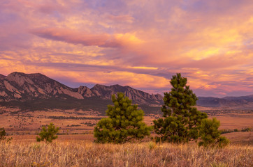 A Painted Sky over the Flatirons