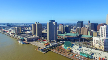 Obraz na płótnie Canvas NEW ORLEANS, LA - FEBRUARY 2016: Aerial city view. New Orleans a