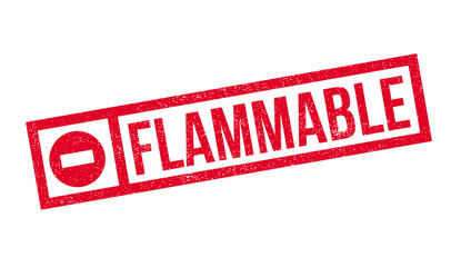 Flammable rubber stamp