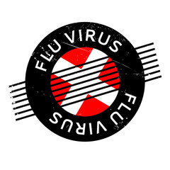Flu Virus rubber stamp