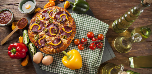 Pizza cooking ingredients