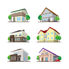 様々な建物 立体図 Wall Mural Apartment Apartment Wallpaper Murals Keko Ka