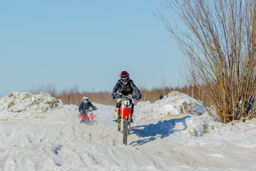 Winter motorcycle racing