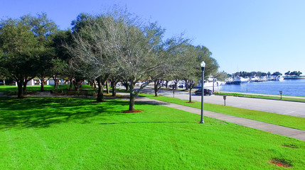 ST PETERBURG, FL - FEBRUARY 2016: Aerial city view. St Petersbur