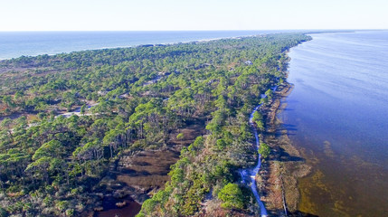 Fort De Soto Park in Florida, aerial view