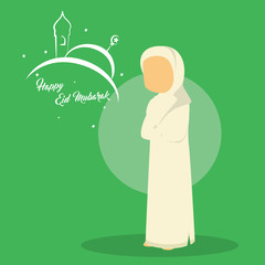 muslim woman doing sholat