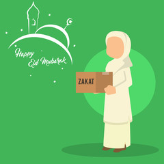 muslim woman asking for zakat