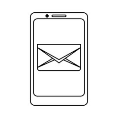 email related icons image simple black line vector illustration design 