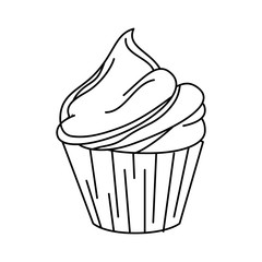 delicious cupcake sweet icon vector illustration design