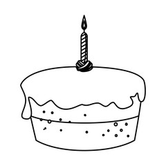 delicious cake sweet icon vector illustration design