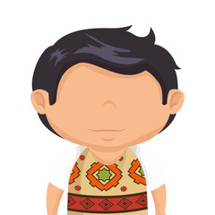 mexican man character isolated icon vector illustration design
