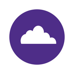 purple blue cloud storage button image vector illustration design 