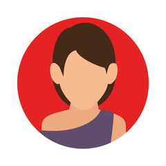 woman avatar character isolated icon vector illustration design