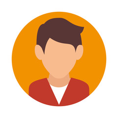 man avatar character isolated icon vector illustration design
