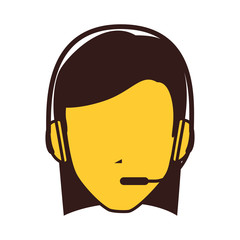 call center agent character vector illustration design