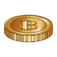 coin with letter b money related icon image vector illustration design 