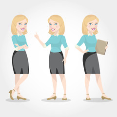 Fototapeta premium female character caucasian business woman