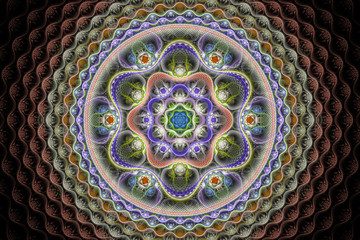Fractal art background for creative design. Abstract fractal. De