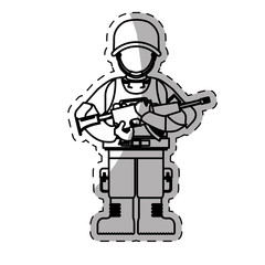 soldier army related  icons image vector illustration design